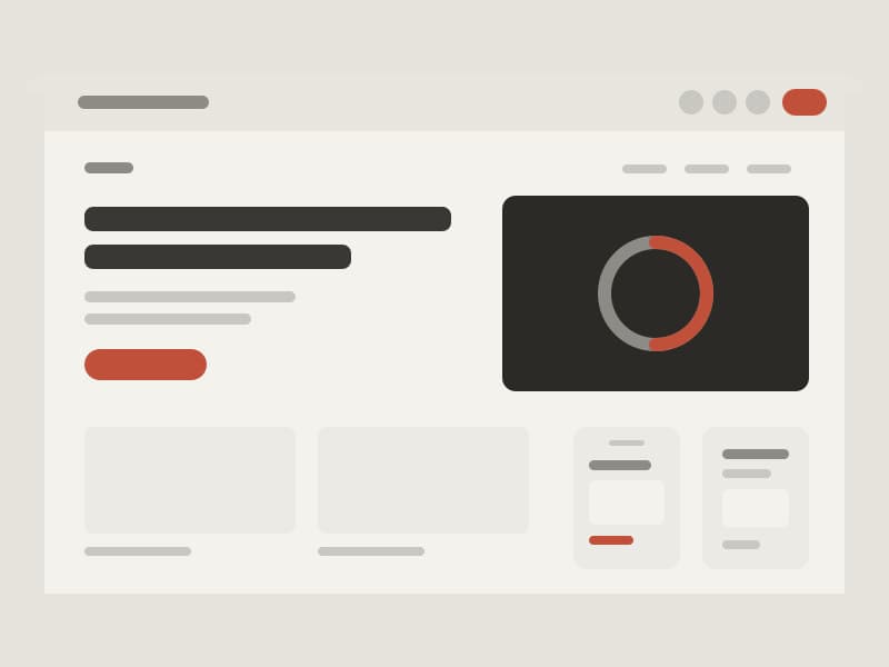 Client portfolio landing page with a project grid