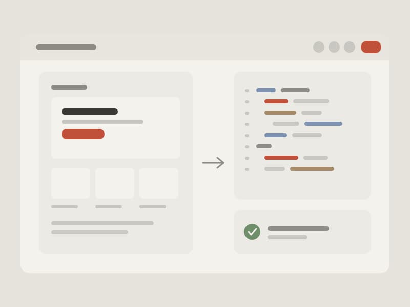 Interface design carried through to code and a passing build