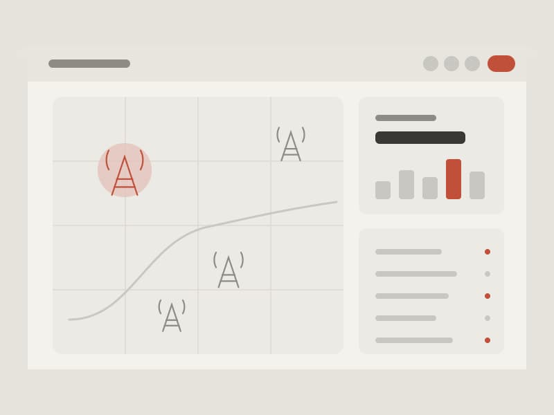 Tower data dashboard mapping sites against live readings